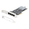 StarTech.com 4-Port 2.5Gbps NBASE-T PCIe Network Card, Intel I225-V,