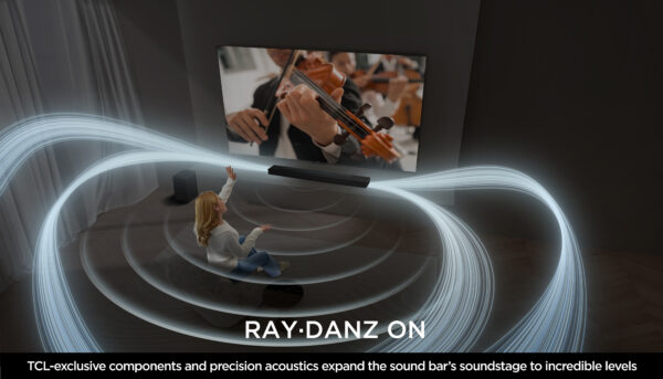 TCL Q75H Q Class 5.1.2 Channel Sound Bar with Dolby Atmos, Ray Danz