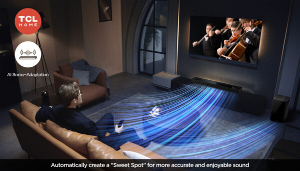 TCL Q75H Q Class 5.1.2 Channel Sound Bar with Dolby Atmos, Ray Danz