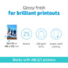 HP Advanced Photo Paper Glossy 250 g/m2 10 x 15 cm (101 x 152 mm) 25