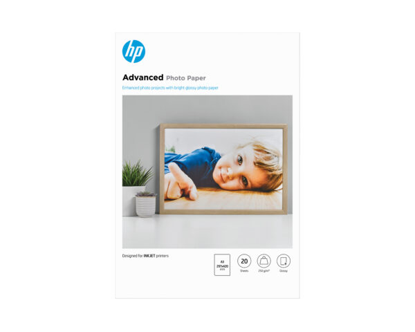 HP Advanced Photo Paper Glossy 250 g/m2 A3 (297 x 420 mm) 20 sheets HP Advanced Photo Paper Glossy 250 g/m2 A3 (297 x 420 mm) 20 sheets