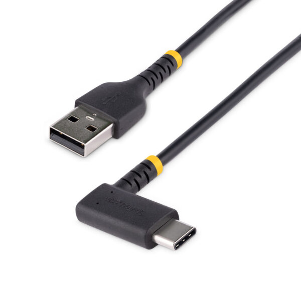 StarTech.com 3ft (1m) USB A to C Charging Cable Right Angle - Heavy StarTech.com 1ft (30cm) USB A to C Charging Cable Right Angle - Heavy