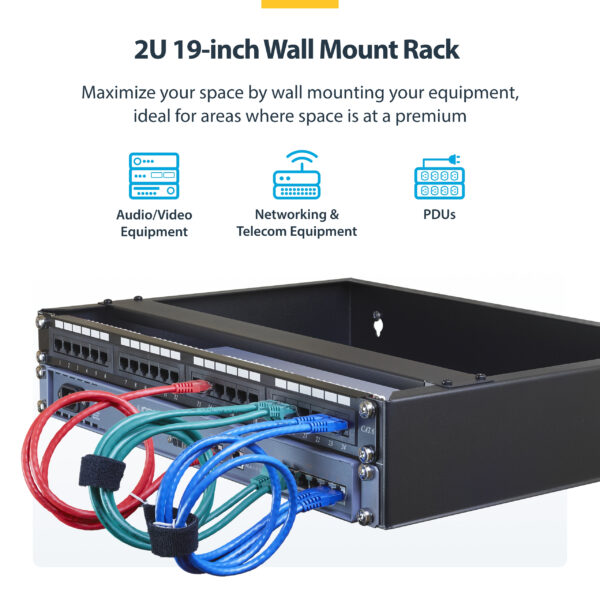 StarTech.com 2U Wall Mount Network Rack - 14In. Deep (Low Profile) StarTech.com 2U Wall Mount Network Rack - 14In. Deep (Low Profile)