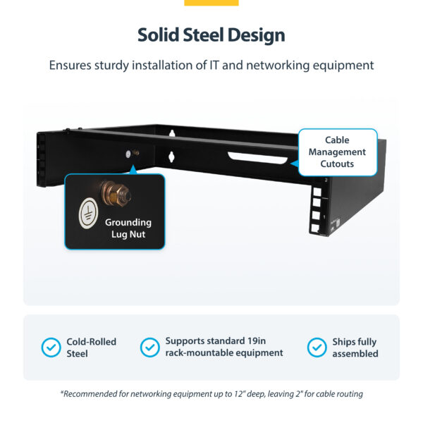 StarTech.com 2U Wall Mount Network Rack - 14In. Deep (Low Profile) StarTech.com 2U Wall Mount Network Rack - 14In. Deep (Low Profile)
