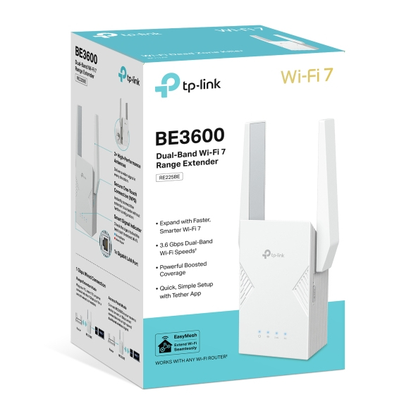 TP-Link RE225BE network extender Network repeater White TP-Link RE225BE network extender Network repeater White