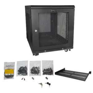 StarTech.com 4-Post 12U Server Rack Cabinet, Lockable 19" Data Rack StarTech.com 4-Post 12U Server Rack Cabinet, Lockable 19" Data Rack