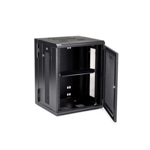 StarTech.com 4-Post 15U Wall Mount Network Cabinet with 1U Shelf, 19" StarTech.com 4-Post 15U Wall Mount Network Cabinet with 1U Shelf, 19"