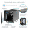 StarTech.com 4-Post 15U Server Rack Cabinet, Lockable 19" Data Rack StarTech.com 4-Post 15U Server Rack Cabinet, Lockable 19" Data Rack