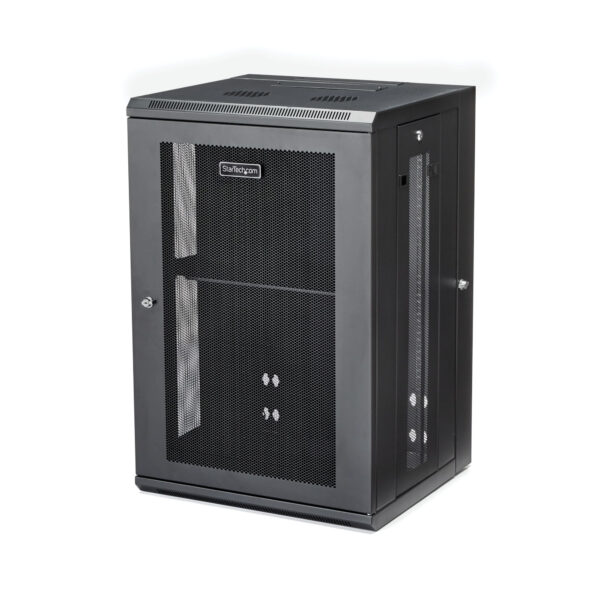 StarTech.com 4-Post 18U Wall Mount Network Cabinet with 1U Shelf, 19" StarTech.com 4-Post 18U Wall Mount Network Cabinet with 1U Shelf, 19"