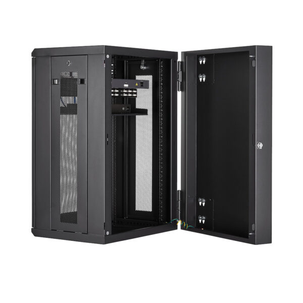 StarTech.com 4-Post 18U Wall Mount Network Cabinet with 1U Shelf, 19" StarTech.com 4-Post 18U Wall Mount Network Cabinet with 1U Shelf, 19"