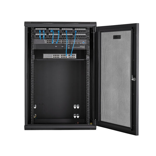 StarTech.com 4-Post 18U Wall Mount Network Cabinet with 1U Shelf, 19" StarTech.com 4-Post 18U Wall Mount Network Cabinet with 1U Shelf, 19"