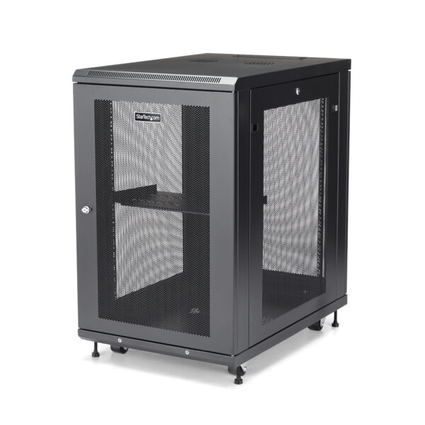 StarTech.com 4-Post 18U Server Rack Cabinet, Lockable 19" Data Rack StarTech.com 4-Post 18U Server Rack Cabinet, Lockable 19" Data Rack