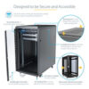 StarTech.com 4-Post 18U Server Rack Cabinet, Lockable 19" Data Rack StarTech.com 4-Post 18U Server Rack Cabinet, Lockable 19" Data Rack