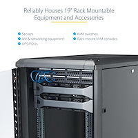 StarTech.com 4-Post 18U Server Rack Cabinet, Lockable 19" Data Rack StarTech.com 4-Post 18U Server Rack Cabinet, Lockable 19" Data Rack