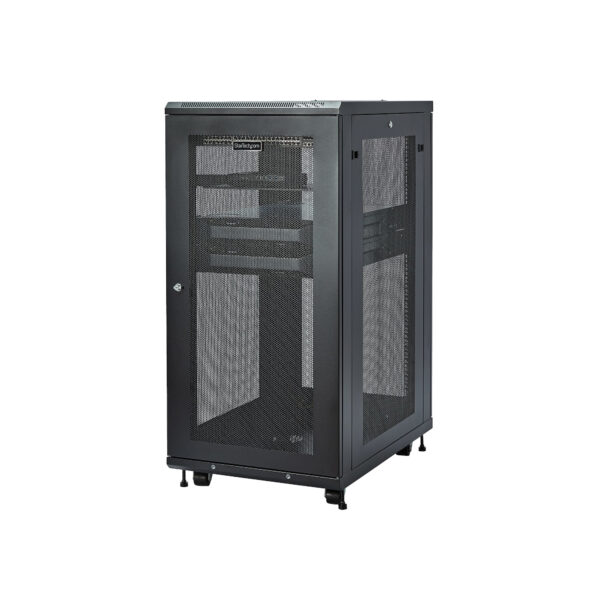 StarTech.com 4-Post 24U Server Rack Cabinet, Lockable 19" Data Rack StarTech.com 4-Post 24U Server Rack Cabinet, Lockable 19" Data Rack