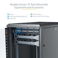 StarTech.com 4-Post 25U Server Rack Cabinet, Lockable 19" Data Rack StarTech.com 4-Post 25U Server Rack Cabinet, Lockable 19" Data Rack