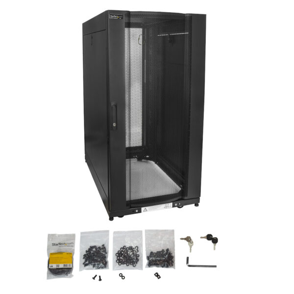 StarTech.com 4-Post 25U Server Rack Cabinet, Lockable 19" Data Rack StarTech.com 4-Post 25U Server Rack Cabinet, Lockable 19" Data Rack