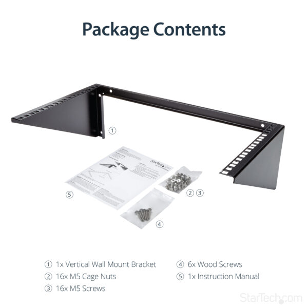 StarTech.com Vertical Wall-Mount Server Rack - Solid Steel - 6U StarTech.com Vertical Wall-Mount Server Rack - Solid Steel - 6U
