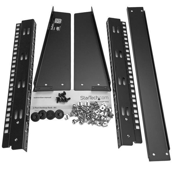 StarTech.com 2-Post 8U Desktop Server Rack, Small Open Frame 19in StarTech.com 2-Post 8U Desktop Server Rack, Small Open Frame 19in