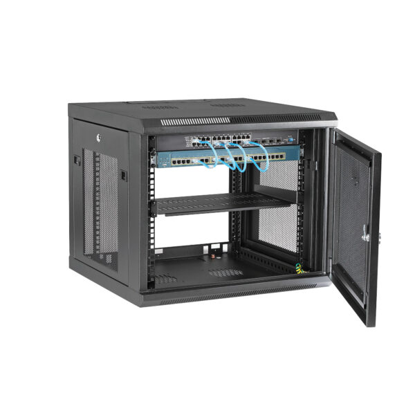 StarTech.com 4-Post 9U Wall Mount Network Cabinet with 1U Shelf, 19" StarTech.com 4-Post 9U Wall Mount Network Cabinet with 1U Shelf, 19"