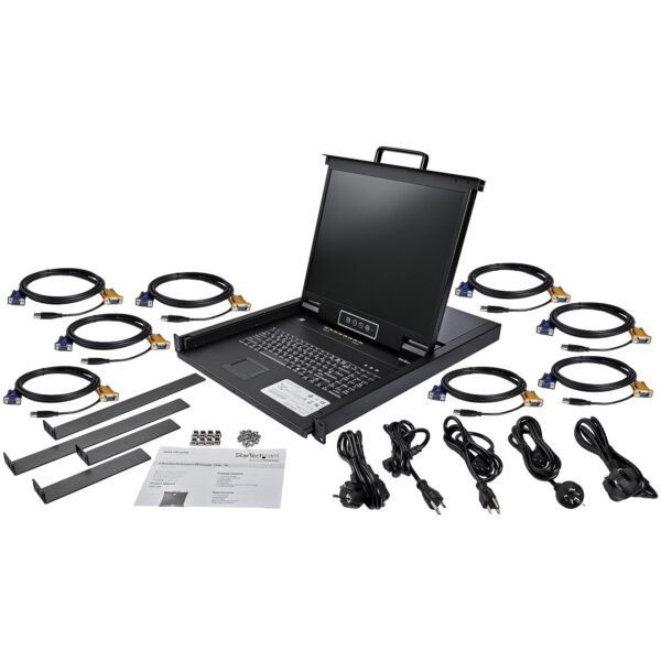 StarTech.com 8 Port Rackmount KVM Console w/ 6ft Cables - Integrated StarTech.com 8 Port Rackmount KVM Console w/ 6ft Cables - Integrated