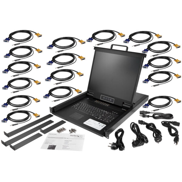 StarTech.com 16 Port Rackmount KVM Console w/ 6ft Cables - Integrated StarTech.com 16 Port Rackmount KVM Console w/ 6ft Cables - Integrated