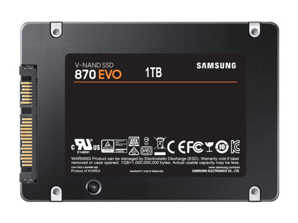 Samsung 870 EVO 1 TB 2.5" Serial ATA III V-NAND MLC Samsung 870 EVO 1 TB 2.5" Serial ATA III V-NAND MLC