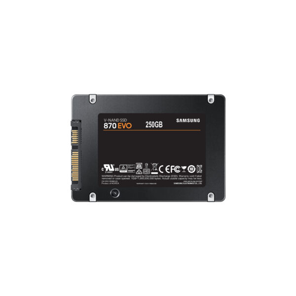 Samsung 870 EVO 250 GB 2.5" Serial ATA III V-NAND MLC Samsung 870 EVO 250 GB 2.5" Serial ATA III V-NAND MLC