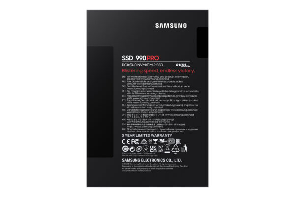 Samsung 990 PRO 4 TB M.2 PCI Express 4.0 NVMe V-NAND TLC Samsung 990 PRO 4 TB M.2 PCI Express 4.0 NVMe V-NAND TLC