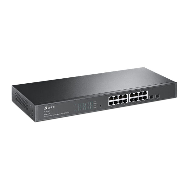 TP-Link JetStream 16-Port Gigabit Smart Switch with 2 SFP Slots TP-Link JetStream 16-Port Gigabit Smart Switch with 2 SFP Slots