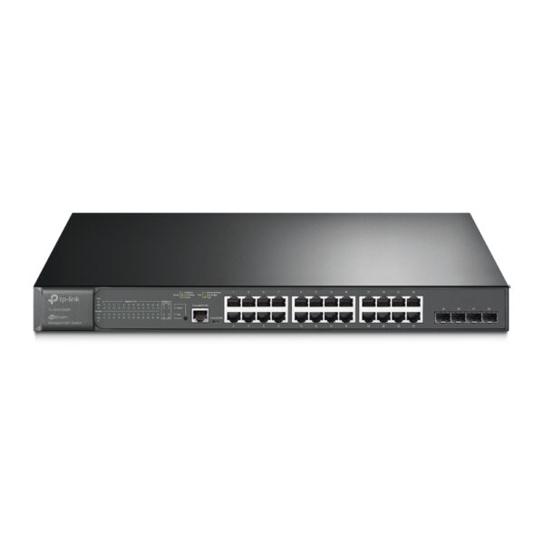 TP-Link JetStream 28-Port Gigabit L2 Managed Switch with 24-Port PoE+ TP-Link JetStream 28-Port Gigabit L2 Managed Switch with 24-Port PoE+