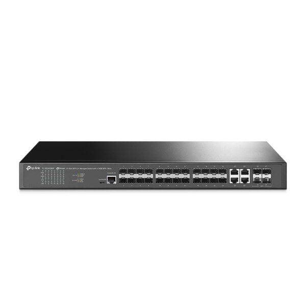 TP-Link JetStream 24-Port SFP L2+ Managed Switch with 4 10GE SFP+ TP-Link JetStream 24-Port SFP L2+ Managed Switch with 4 10GE SFP+