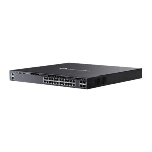 TP-Link Omada 24-Port Gigabit Stackable L3 Managed PoE+ Switch with 4 TP-Link Omada 24-Port Gigabit Stackable L3 Managed PoE+ Switch with 4