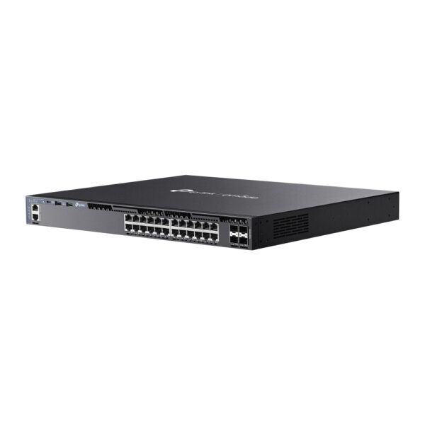 TP-Link Omada 24-Port Gigabit Stackable L3 Managed Switch with 4 10G TP-Link Omada 24-Port Gigabit Stackable L3 Managed Switch with 4 10G