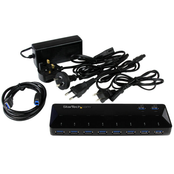 StarTech.com 10-Port USB 3.0 Hub with Charge and Sync Ports - 2 x StarTech.com 10-Port USB 3.0 Hub with Charge and Sync Ports - 2 x