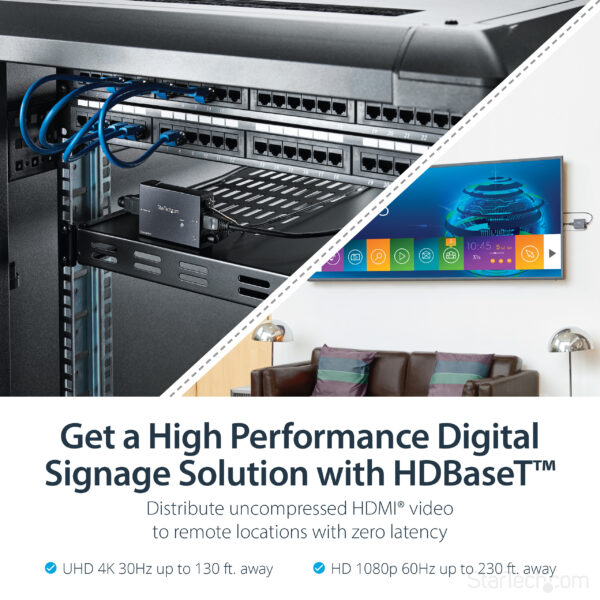 StarTech.com HDMI over CAT5e HDBaseT Extender - Power over Cable