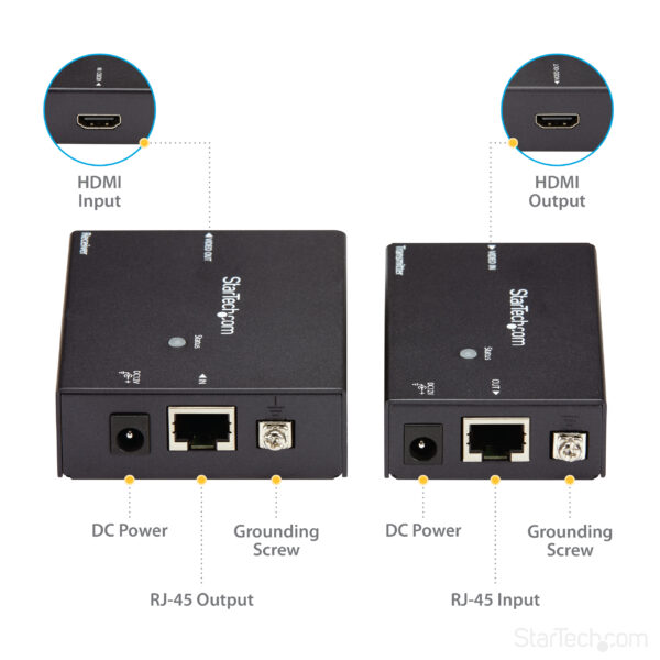 StarTech.com HDMI over CAT5e HDBaseT Extender - Power over Cable