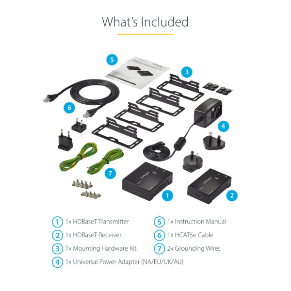 StarTech.com HDMI over CAT5e HDBaseT Extender - Power over Cable