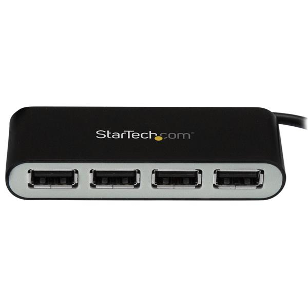 StarTech.com 4-Port Portable USB 2.0 Hub with Built-in Cable StarTech.com 4-Port Portable USB 2.0 Hub with Built-in Cable