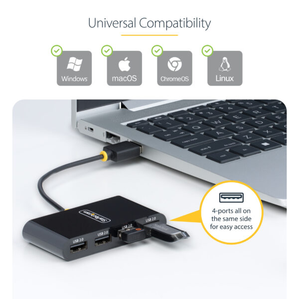 StarTech.com ST4200MINI2-USB-HUB interface hub USB 2.0 480 Mbit/s