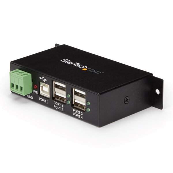 StarTech.com 4-Port USB 2.0 Hub - Metal Industrial USB-A Hub - Din StarTech.com 4-Port USB 2.0 Hub - Metal Industrial USB-A Hub - Din