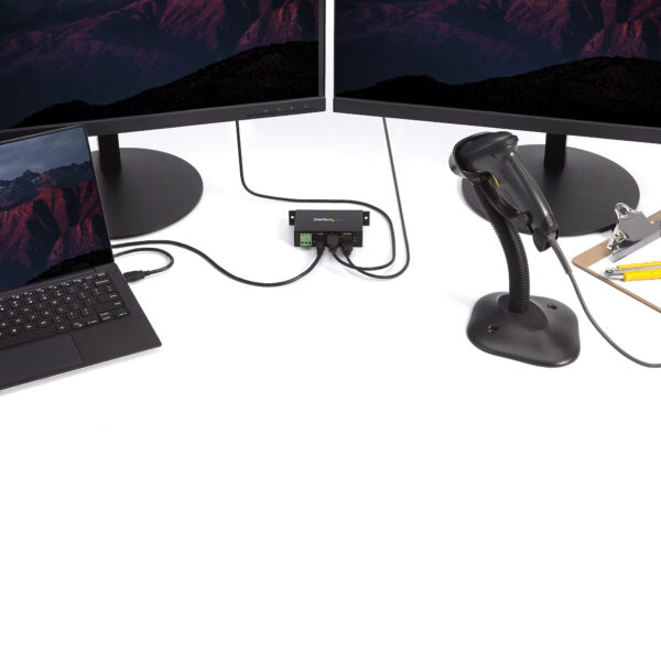 StarTech.com 4-Port USB 2.0 Hub - Metal Industrial USB-A Hub - Din StarTech.com 4-Port USB 2.0 Hub - Metal Industrial USB-A Hub - Din