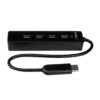 StarTech.com 4 Port Portable SuperSpeed USB 3.0 Hub with Built-in