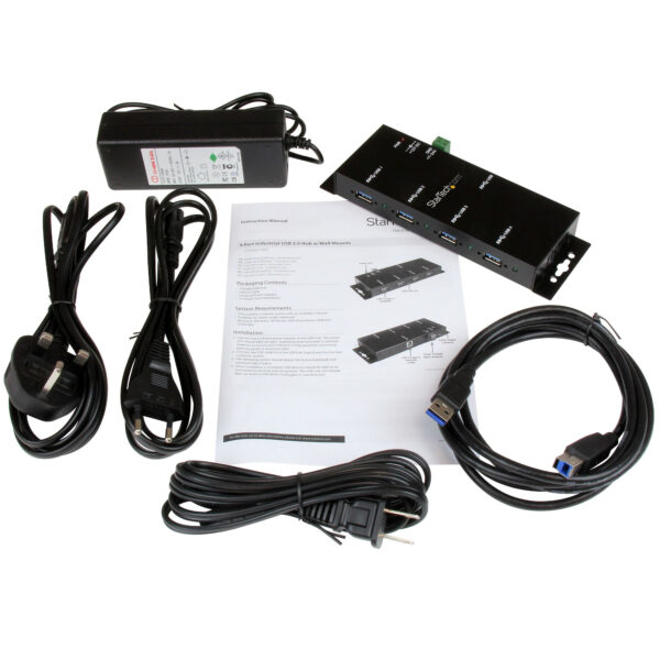 StarTech.com 4-Port Industrial USB 3.0 Hub with ESD Protection~4-Port