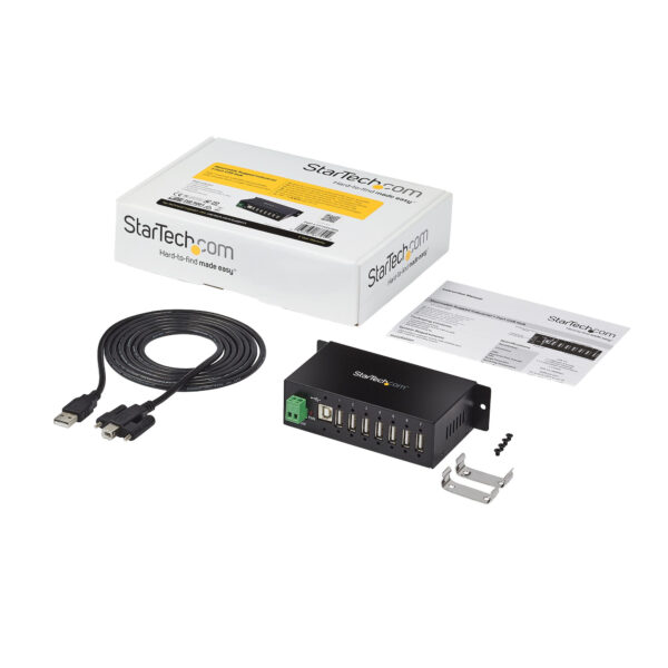 StarTech.com 7-Port USB 2.0 Hub - Metal Industrial USB-A Hub with ESD StarTech.com 7-Port USB 2.0 Hub - Metal Industrial USB-A Hub with ESD