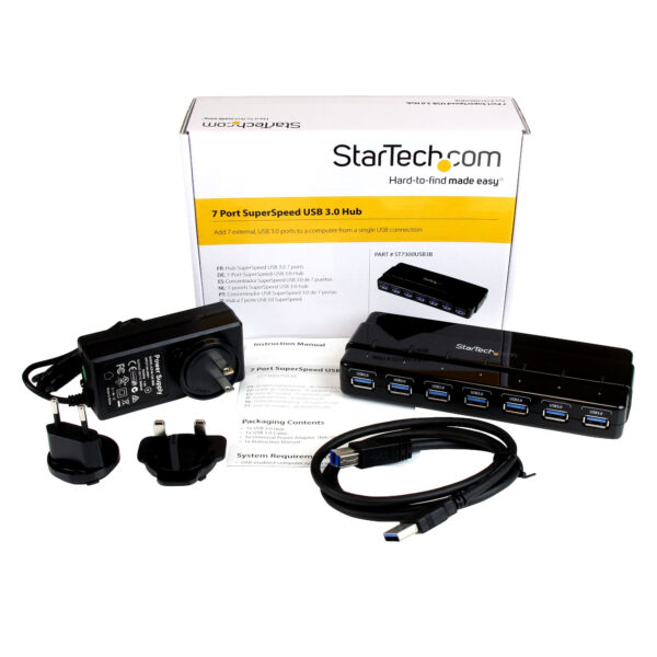 StarTech.com 7-Port USB 3.0 Hub - Desktop~7-Port USB 3.0 Hub (5Gbps)