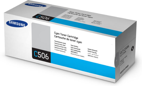 Samsung CLT-C506L High-Yield Cyan Original Toner Cartridge Samsung CLT-C506L High-Yield Cyan Original Toner Cartridge