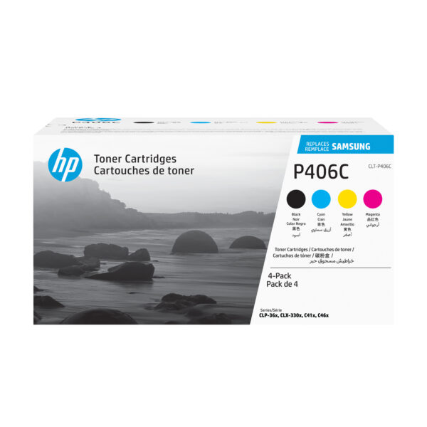 Samsung CLT-P406C 4-pack Cyan/Magenta/Yellow/Black Original Toner Samsung CLT-P406C 4-pack Cyan/Magenta/Yellow/Black Original Toner
