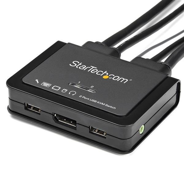 StarTech.com 2 Port DisplayPort KVM Switch - 4K 60Hz - Compact Dual StarTech.com 2 Port DisplayPort KVM Switch - 4K 60Hz - Compact Dual