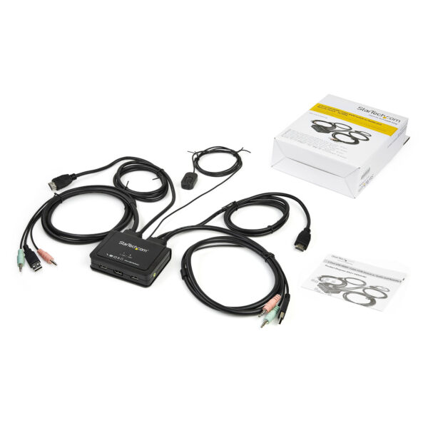 StarTech.com 2 Port HDMI KVM Switch - 4K 60Hz - Compact Dual Port StarTech.com 2 Port HDMI KVM Switch - 4K 60Hz - Compact Dual Port